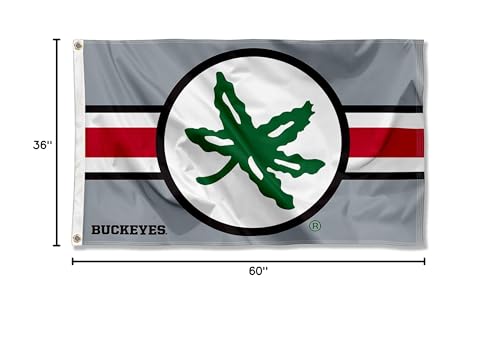Ohio State Buckeyes Buckeye Leaf 3x5 Banner Flag - Sports Collectibles, Sports Memorabilia, Sports Fan Shop, Sports Gifts