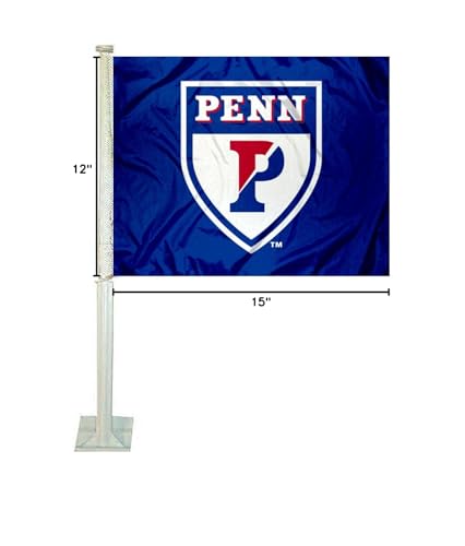 College Flags & Banners Co. Penn Quakers Car Flag - Sports Collectibles, Sports Memorabilia, Sports Fan Shop, Sports Gifts