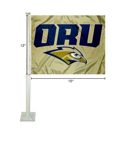 College Flags & Banners Co. Oral Roberts Eagles Car Flag - Sports Collectibles, Sports Memorabilia, Sports Fan Shop, Sports Gifts