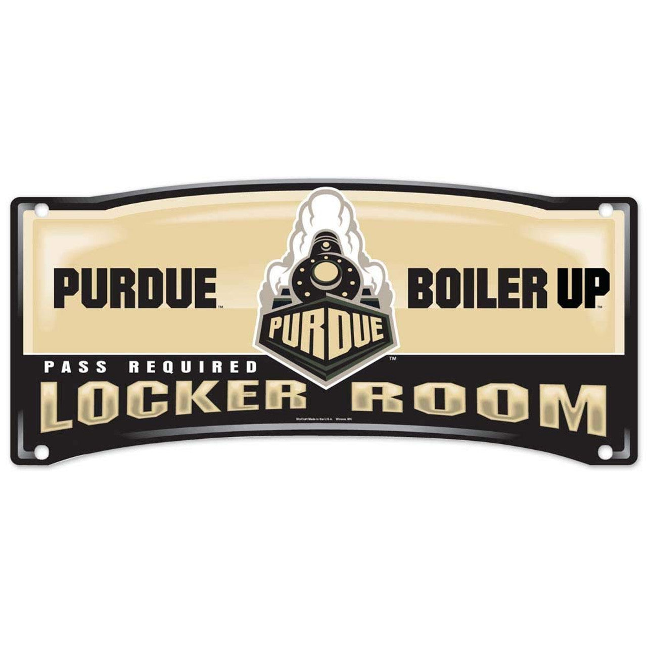Purdue Boilermakers Sign 8x19 Plastic Locker Room Style - Sports Collectibles, Sports Memorabilia, Sports Fan Shop, Sports Gifts