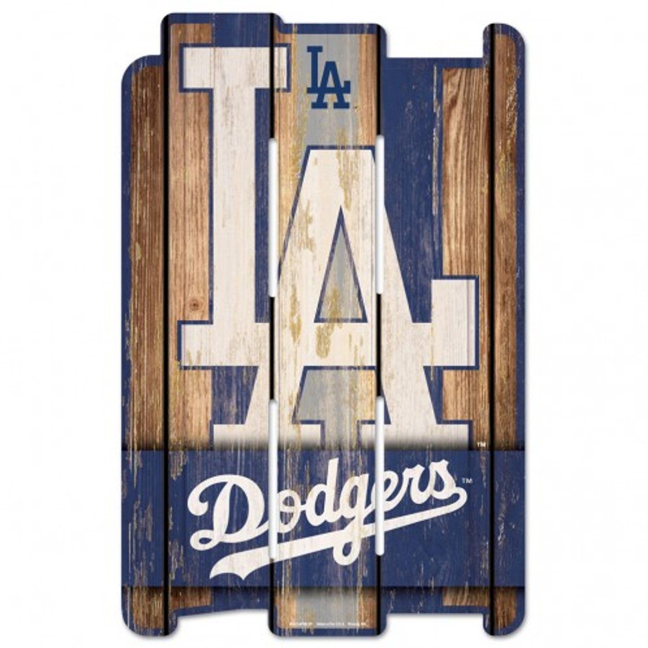 Los Angeles Dodgers Sign 11x17 Wood Fence Style - Sports Collectibles, Sports Memorabilia, Sports Fan Shop, Sports Gifts