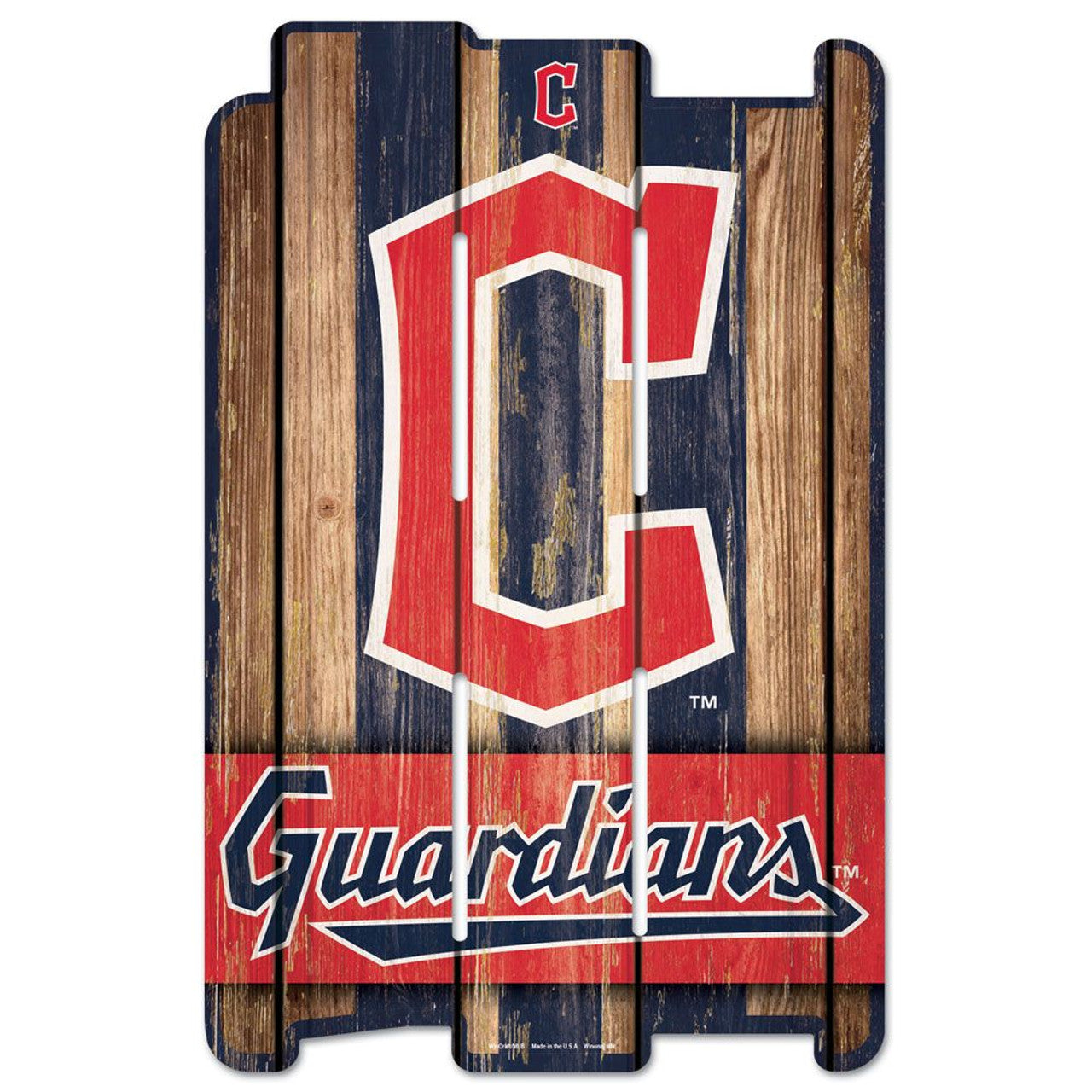 Cleveland Guardians Sign 11x17 Wood Fence Style - Sports Collectibles, Sports Memorabilia, Sports Fan Shop, Sports Gifts