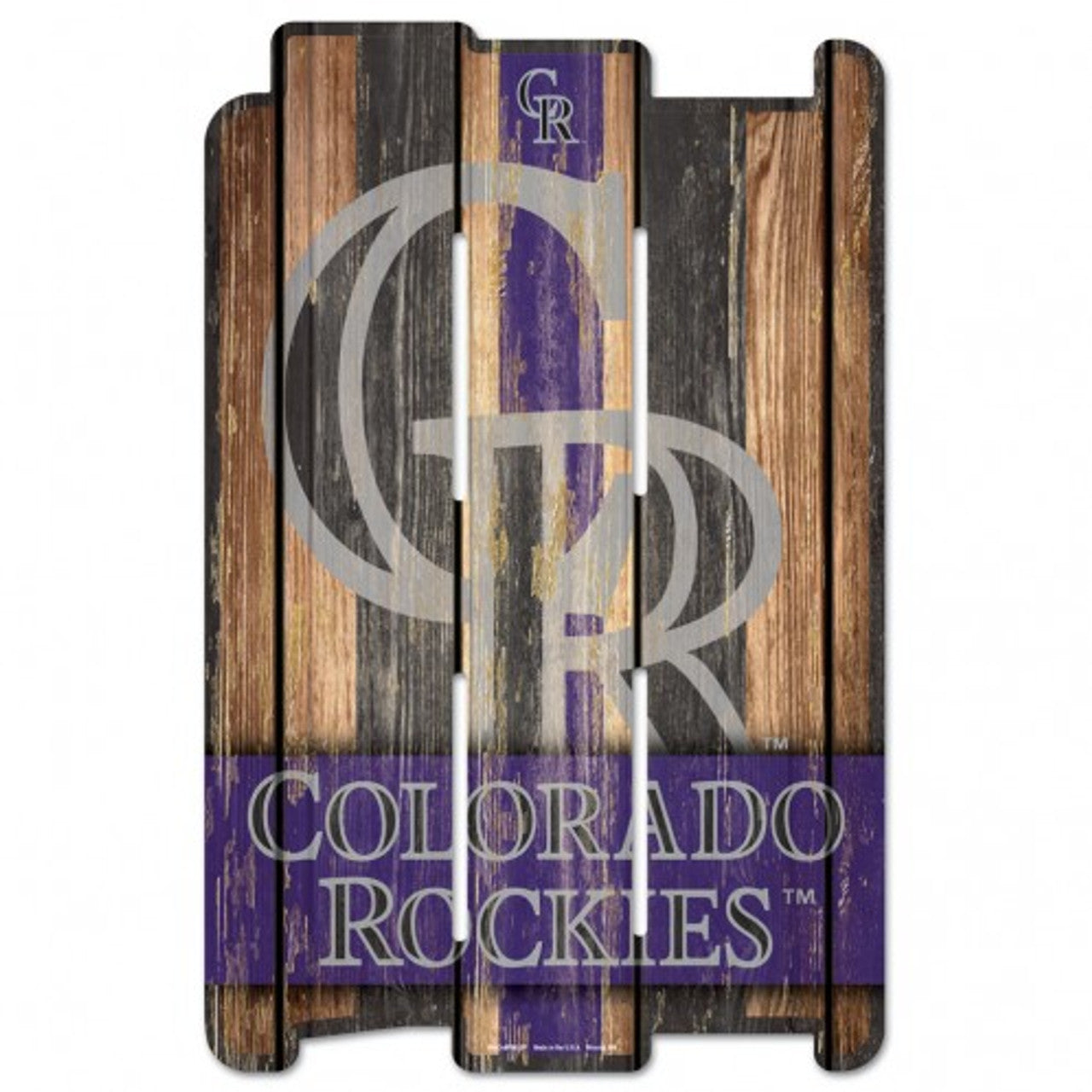 Colorado Rockies Sign 11x17 Wood Fence Style - Special Order - Sports Collectibles, Sports Memorabilia, Sports Fan Shop, Sports Gifts