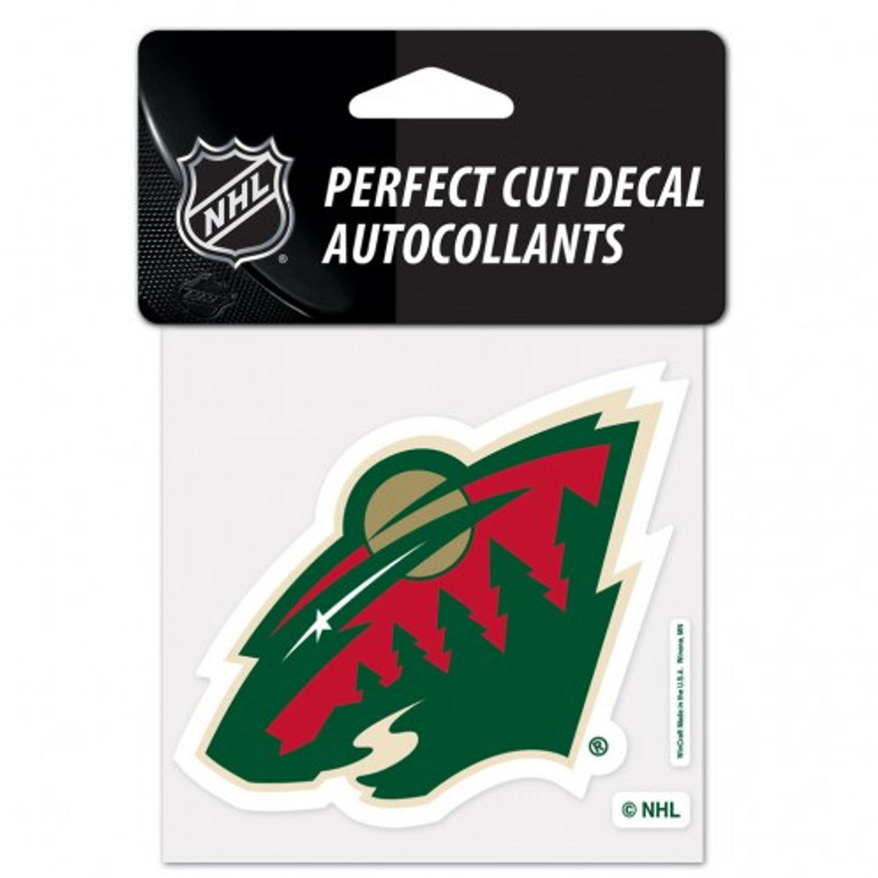 Minnesota Wild Decal 4x4 Perfect Cut Color - Special Order - Sports Collectibles, Sports Memorabilia, Sports Fan Shop, Sports Gifts