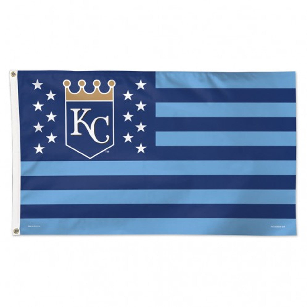Kansas City Royals Flag 3x5 Deluxe Style Stars and Stripes Design - Sports Collectibles, Sports Memorabilia, Sports Fan Shop, Sports Gifts
