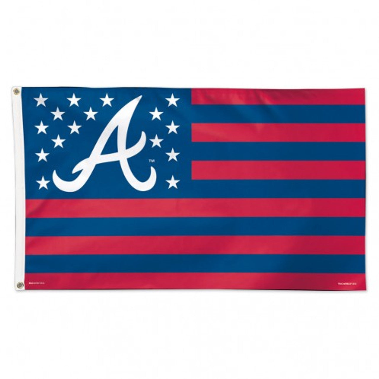 Atlanta Braves Flag 3x5 Deluxe Style Stars and Stripes Design - Sports Collectibles, Sports Memorabilia, Sports Fan Shop, Sports Gifts