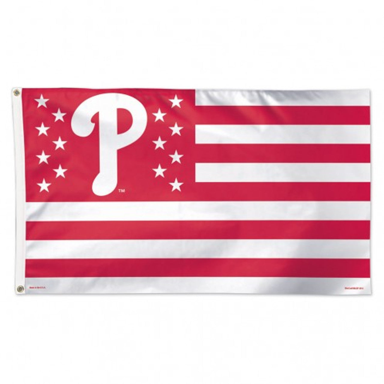 Philadelphia Phillies Flag 3x5 Deluxe Style Stars and Stripes Design - Sports Collectibles, Sports Memorabilia, Sports Fan Shop, Sports Gifts