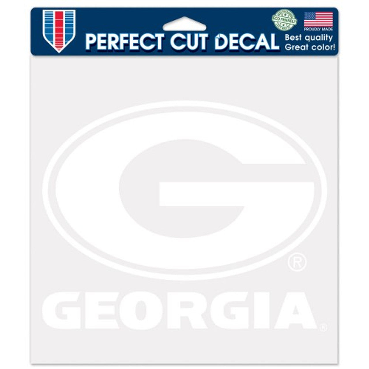 Georgia Bulldogs Decal 8x8 Perfect Cut White - Sports Collectibles, Sports Memorabilia, Sports Fan Shop, Sports Gifts