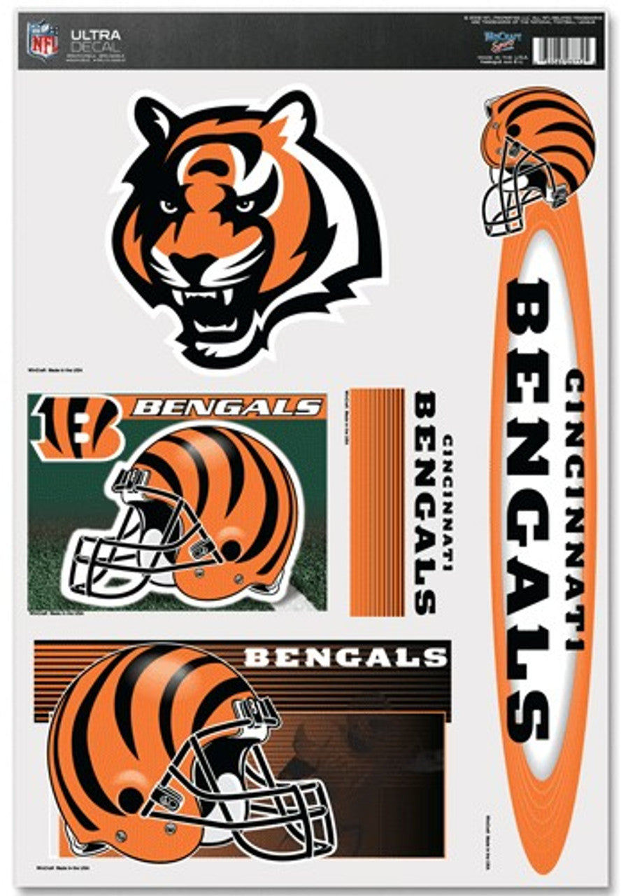 Cincinnati Bengals Decal 11x17 Multi Use - Sports Collectibles, Sports Memorabilia, Sports Fan Shop, Sports Gifts