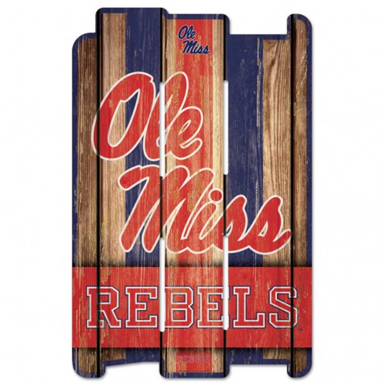 Mississippi Rebels Sign 11x17 Wood Fence Style - Special Order - Sports Collectibles, Sports Memorabilia, Sports Fan Shop, Sports Gifts
