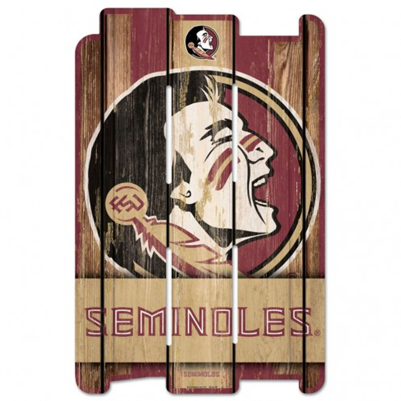 Florida State Seminoles Sign 11x17 Wood Fence Style - Sports Collectibles, Sports Memorabilia, Sports Fan Shop, Sports Gifts