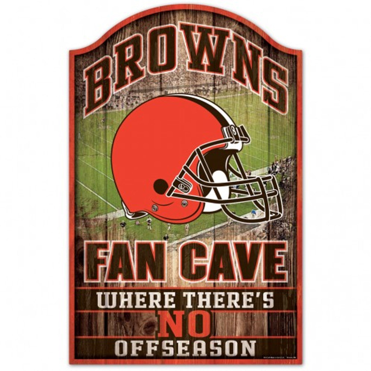Cleveland Browns Sign 11x17 Wood Fan Cave Design - Sports Collectibles, Sports Memorabilia, Sports Fan Shop, Sports Gifts