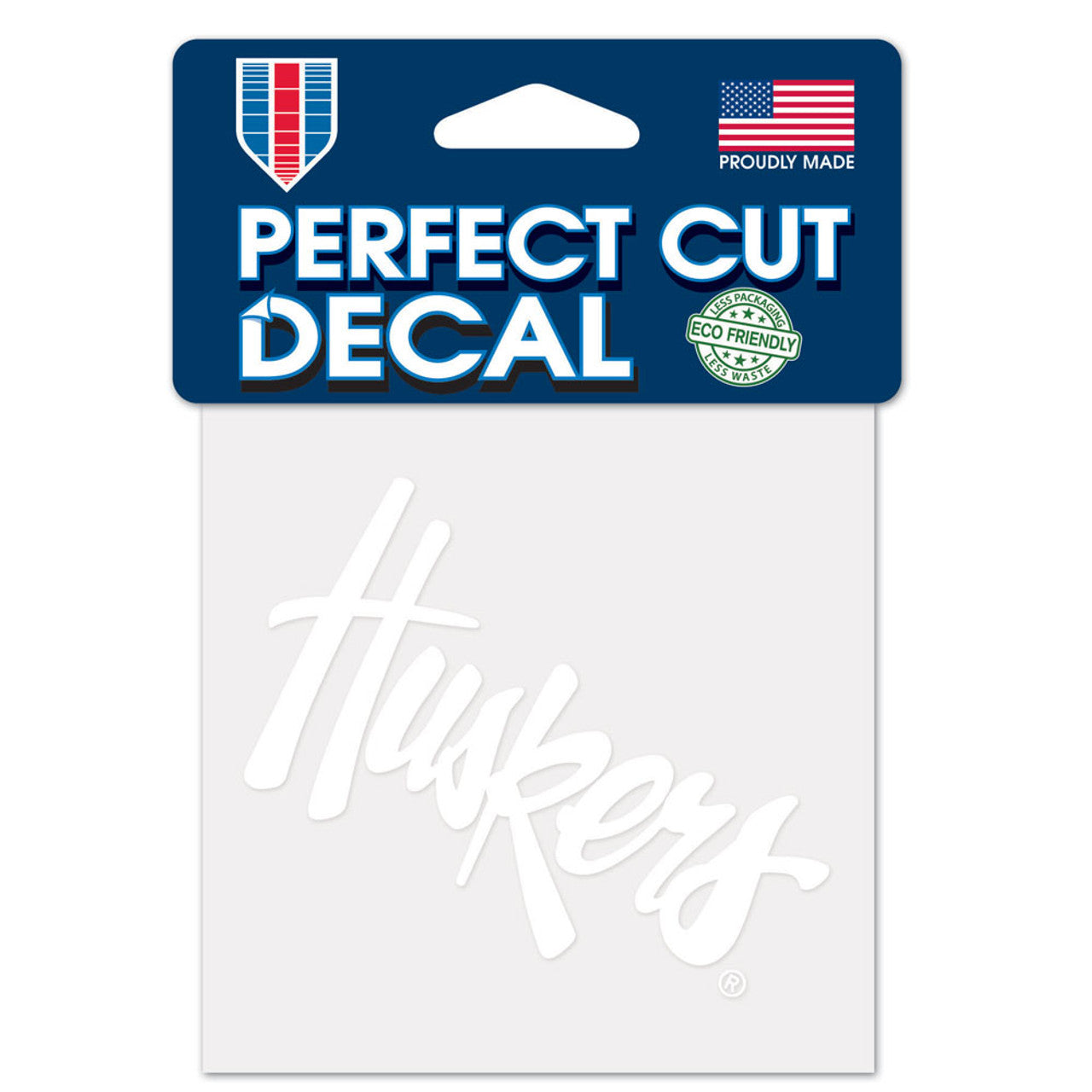 Nebraska Cornhuskers Decal 4x4 Perfect Cut White - Sports Collectibles, Sports Memorabilia, Sports Fan Shop, Sports Gifts