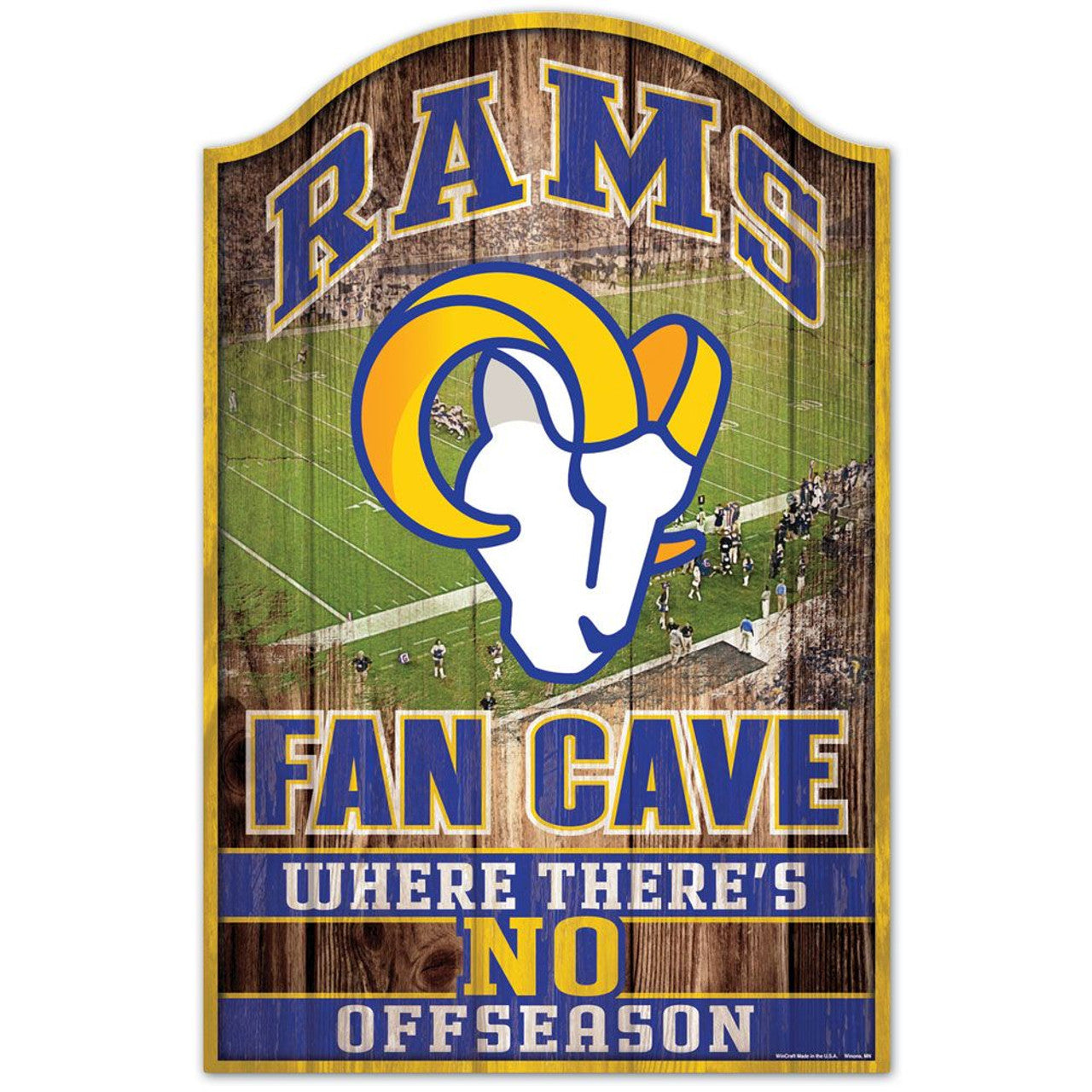 Los Angeles Rams Sign 11x17 Wood Fan Cave Design - Sports Collectibles, Sports Memorabilia, Sports Fan Shop, Sports Gifts