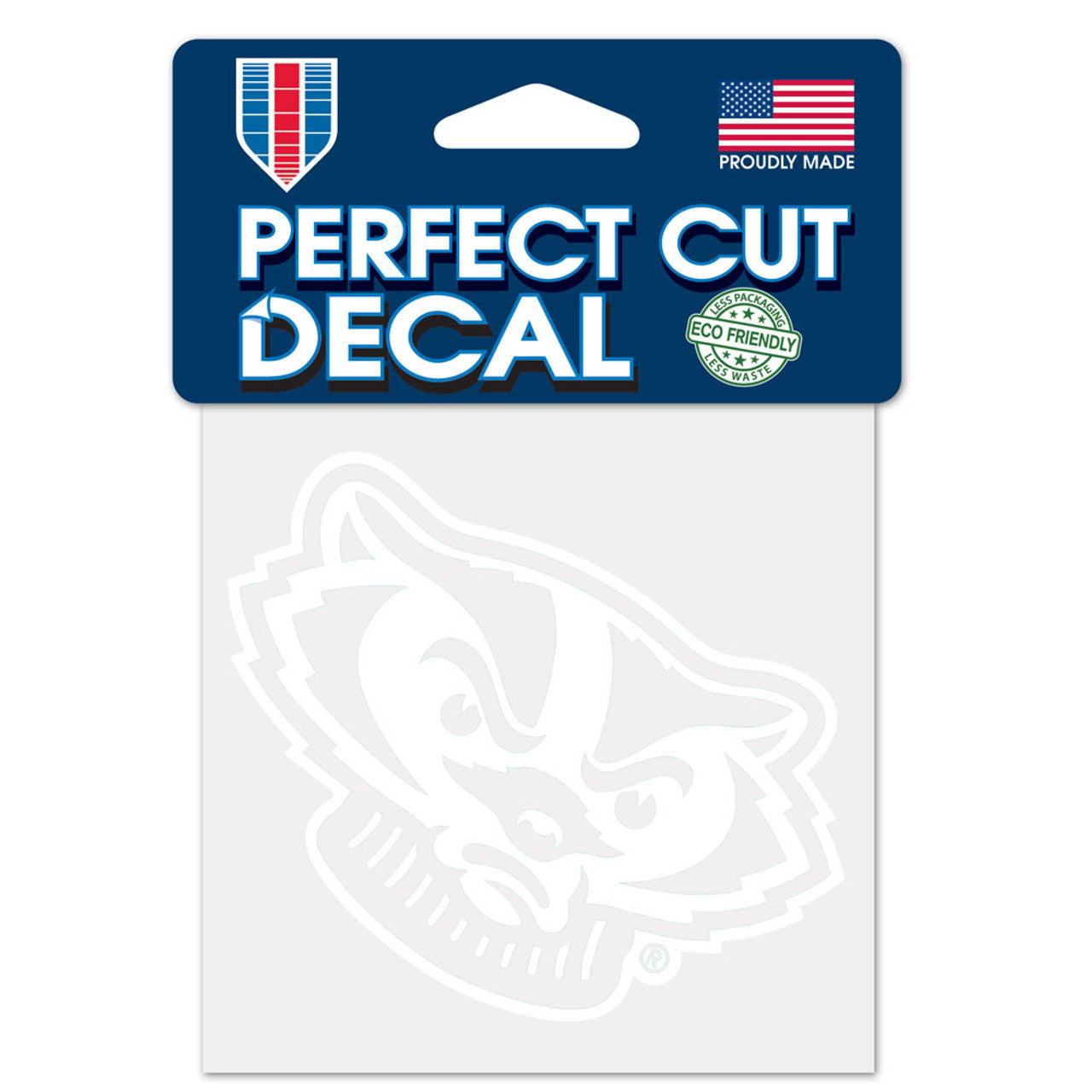 Wisconsin Badgers Decal 4x4 Perfect Cut White - Sports Collectibles, Sports Memorabilia, Sports Fan Shop, Sports Gifts