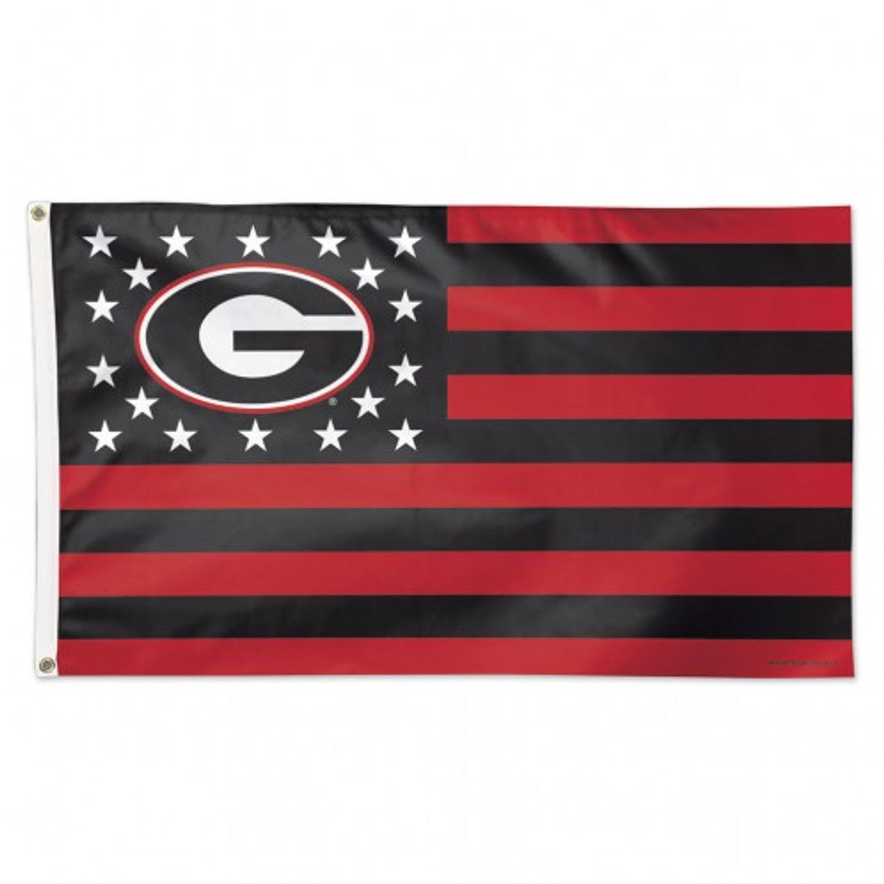 Georgia Bulldogs Flag 3x5 Deluxe Style Stars and Stripes Design - Sports Collectibles, Sports Memorabilia, Sports Fan Shop, Sports Gifts