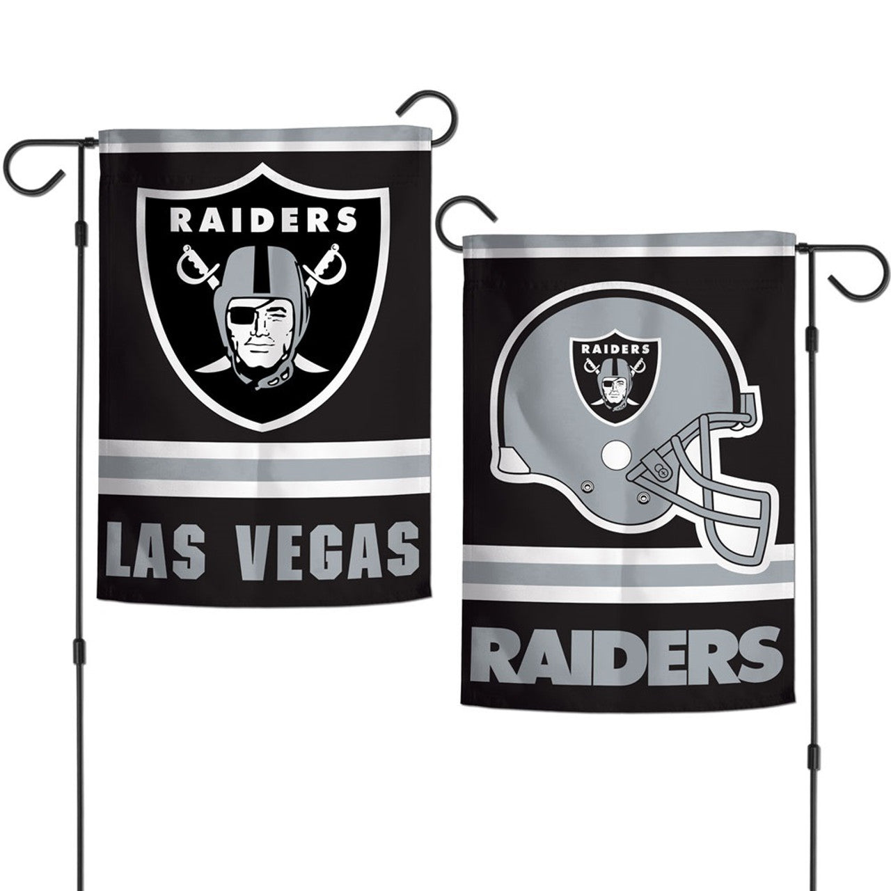 Las Vegas Raiders Flag 12x18 Garden Style 2 Sided - Sports Collectibles, Sports Memorabilia, Sports Fan Shop, Sports Gifts