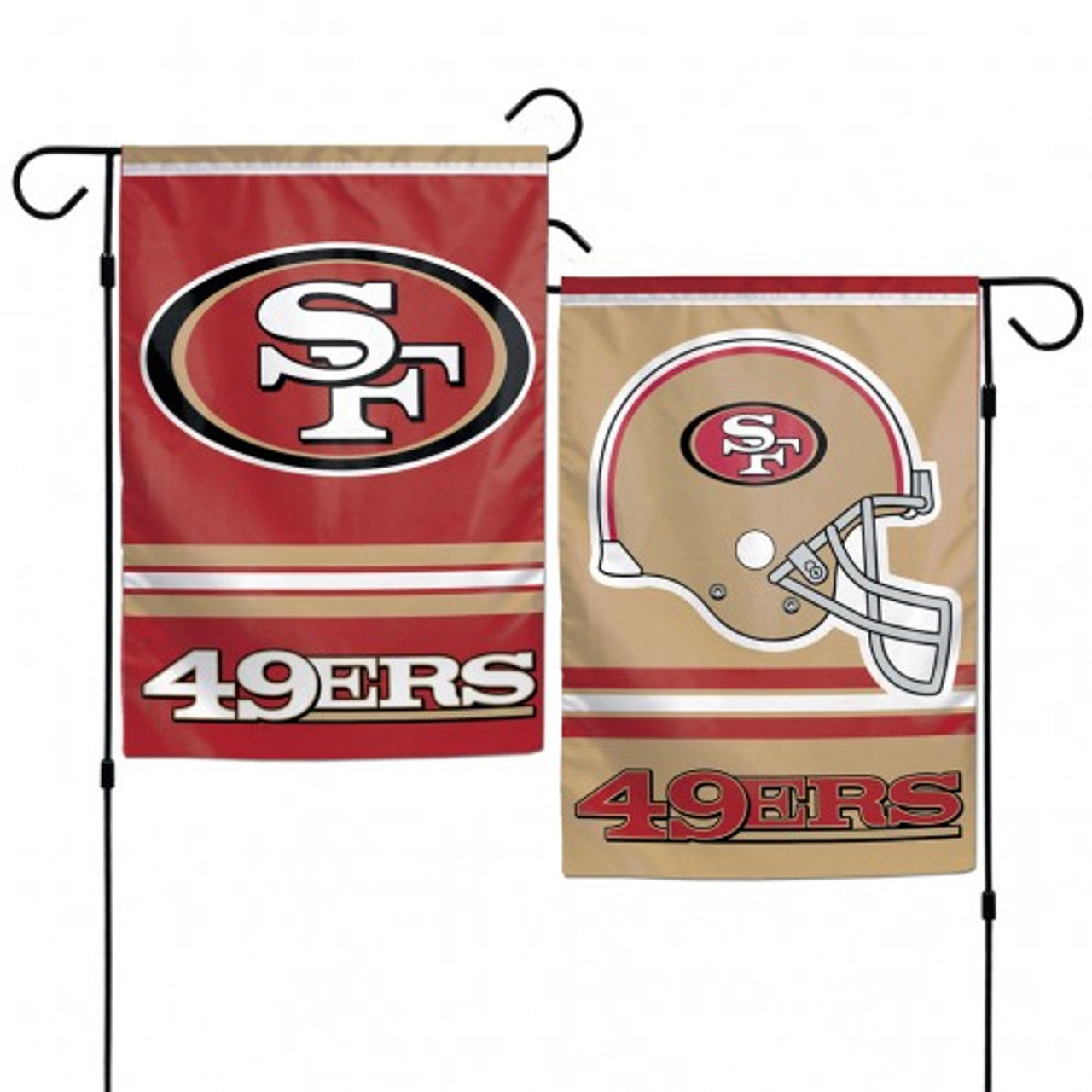 San Francisco 49ers Flag 12x18 Garden Style 2 Sided - Sports Collectibles, Sports Memorabilia, Sports Fan Shop, Sports Gifts