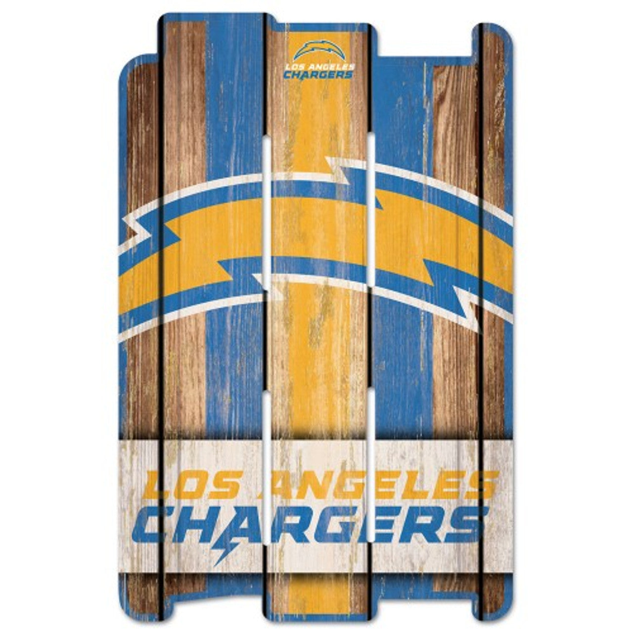 Los Angeles Chargers Sign 11x17 Wood Fence Style - Sports Collectibles, Sports Memorabilia, Sports Fan Shop, Sports Gifts