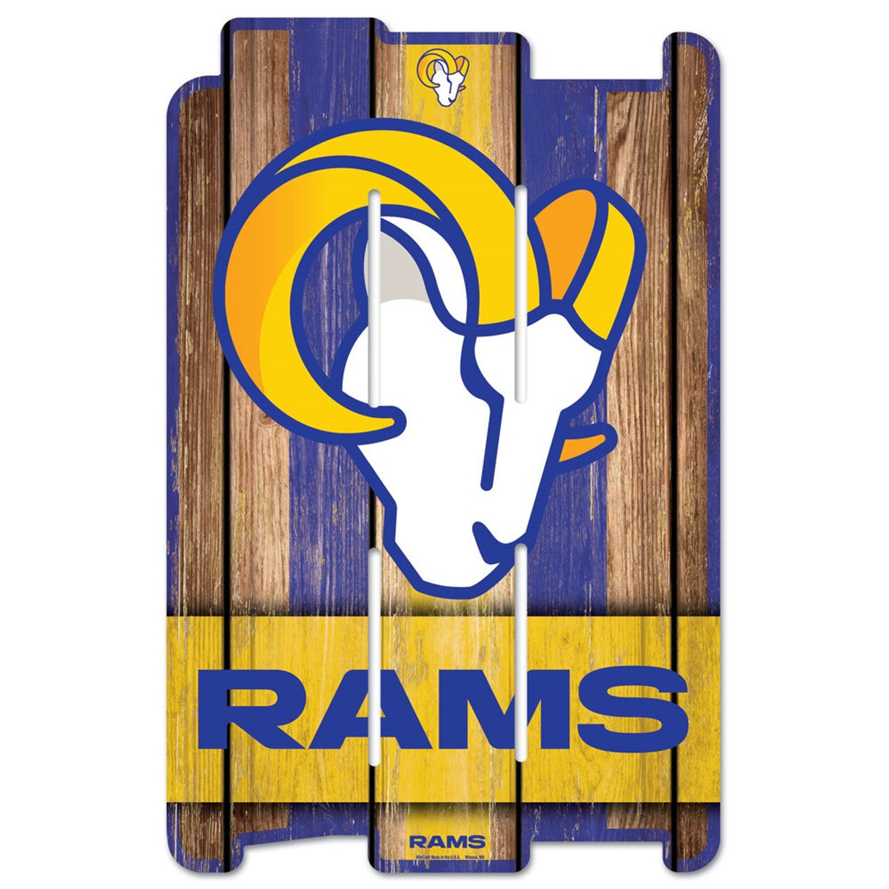 Los Angeles Rams Sign 11x17 Wood Fence Style - Sports Collectibles, Sports Memorabilia, Sports Fan Shop, Sports Gifts