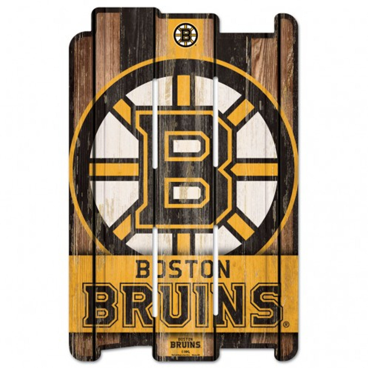 Boston Bruins Sign 11x17 Wood Fence Style - Sports Collectibles, Sports Memorabilia, Sports Fan Shop, Sports Gifts