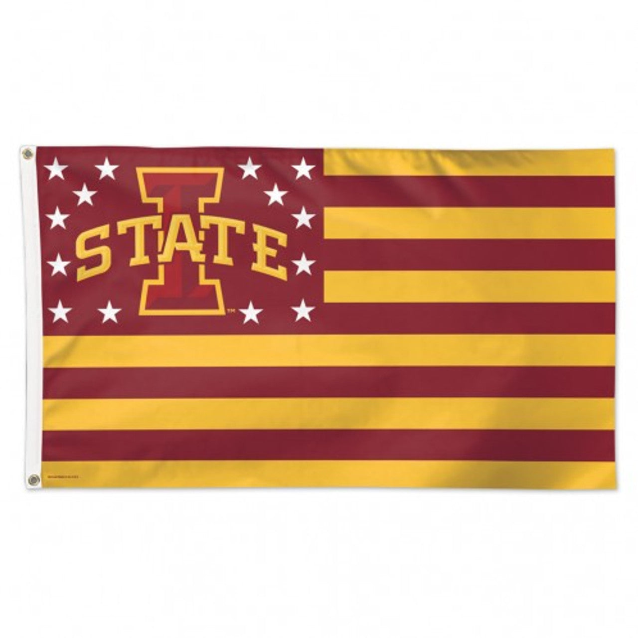 Iowa State Cyclones Flag 3x5 Deluxe Style Stars and Stripes Design - Special Order - Sports Collectibles, Sports Memorabilia, Sports Fan Shop, Sports Gifts