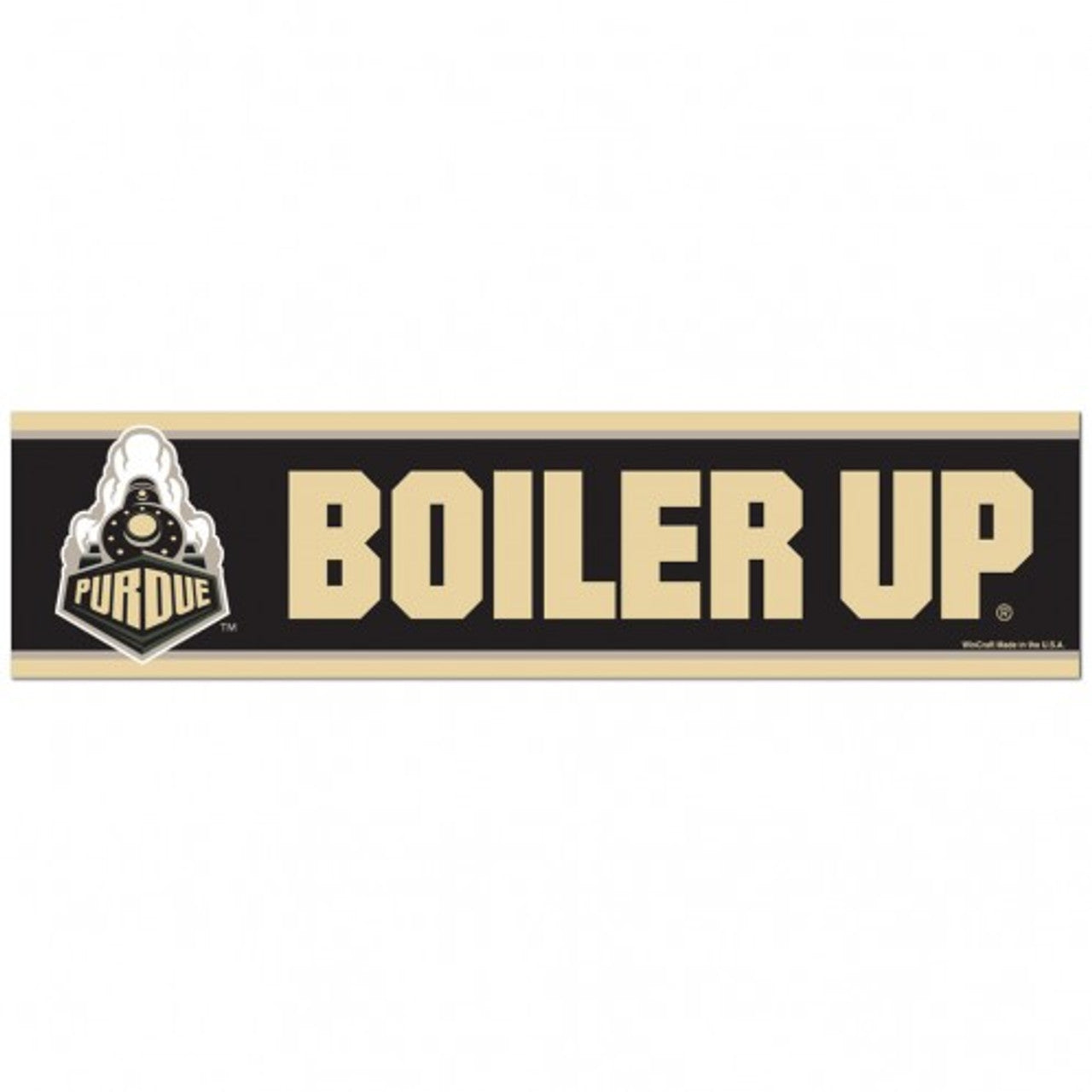 Purdue Boilermakers Decal 3x12 Bumper Strip Style - Sports Collectibles, Sports Memorabilia, Sports Fan Shop, Sports Gifts