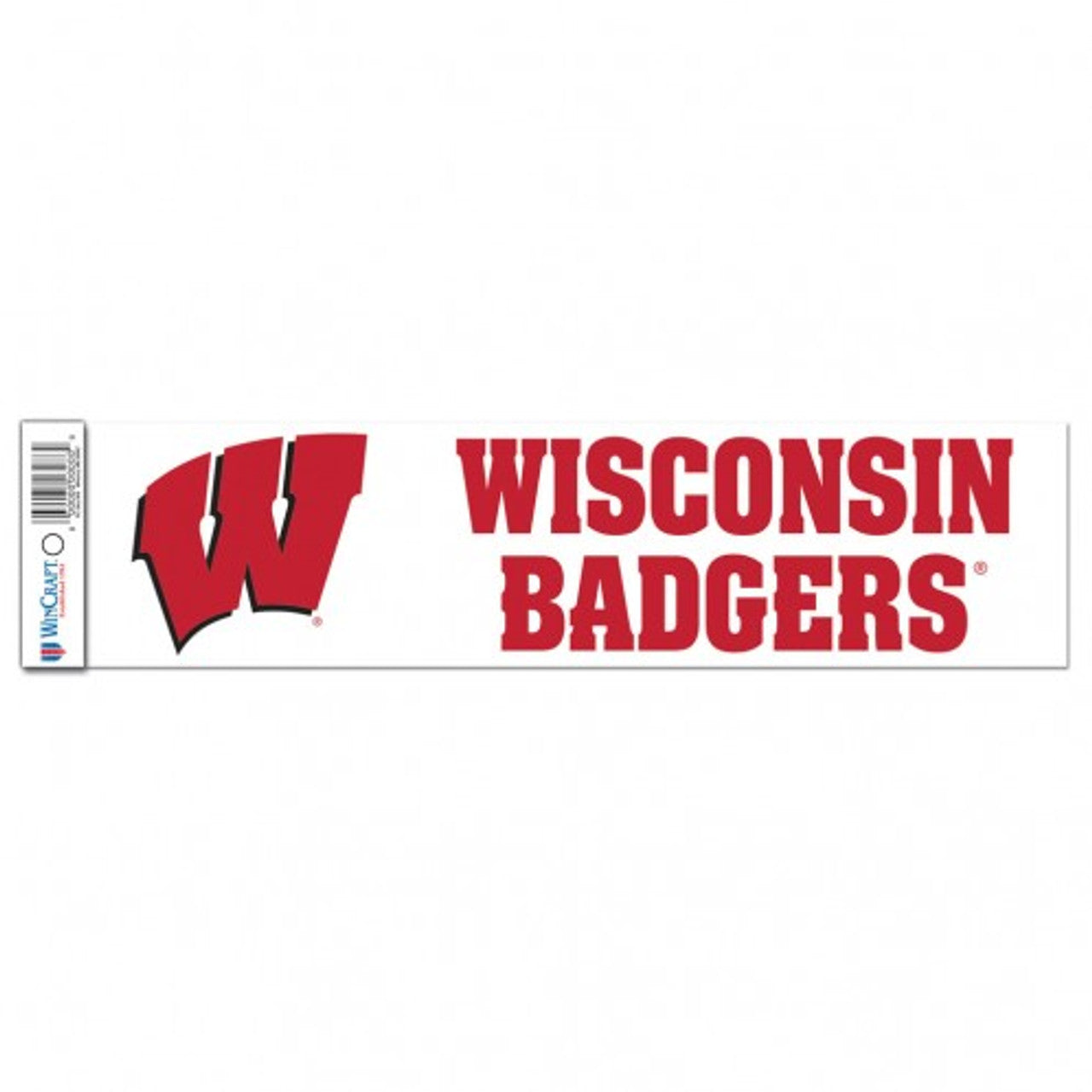 Wisconsin Badgers Decal 3x12 Bumper Strip Style - Sports Collectibles, Sports Memorabilia, Sports Fan Shop, Sports Gifts