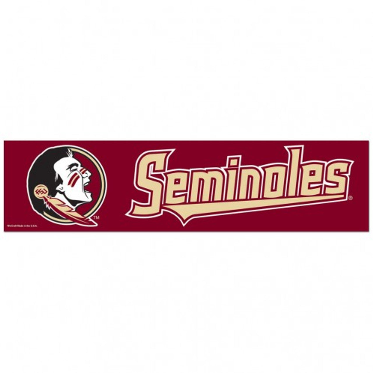 Florida State Seminoles Decal 3x12 Bumper Strip Style - Sports Collectibles, Sports Memorabilia, Sports Fan Shop, Sports Gifts