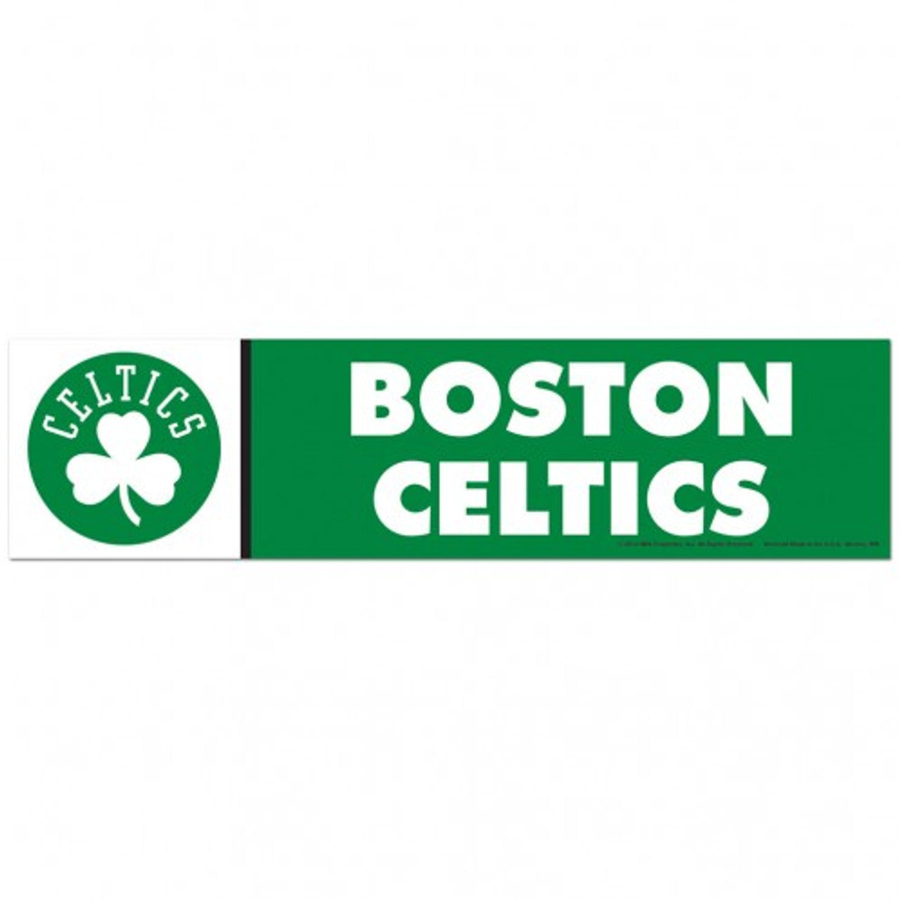 Boston Celtics Decal 3x12 Bumper Strip Style - Special Order - Sports Collectibles, Sports Memorabilia, Sports Fan Shop, Sports Gifts