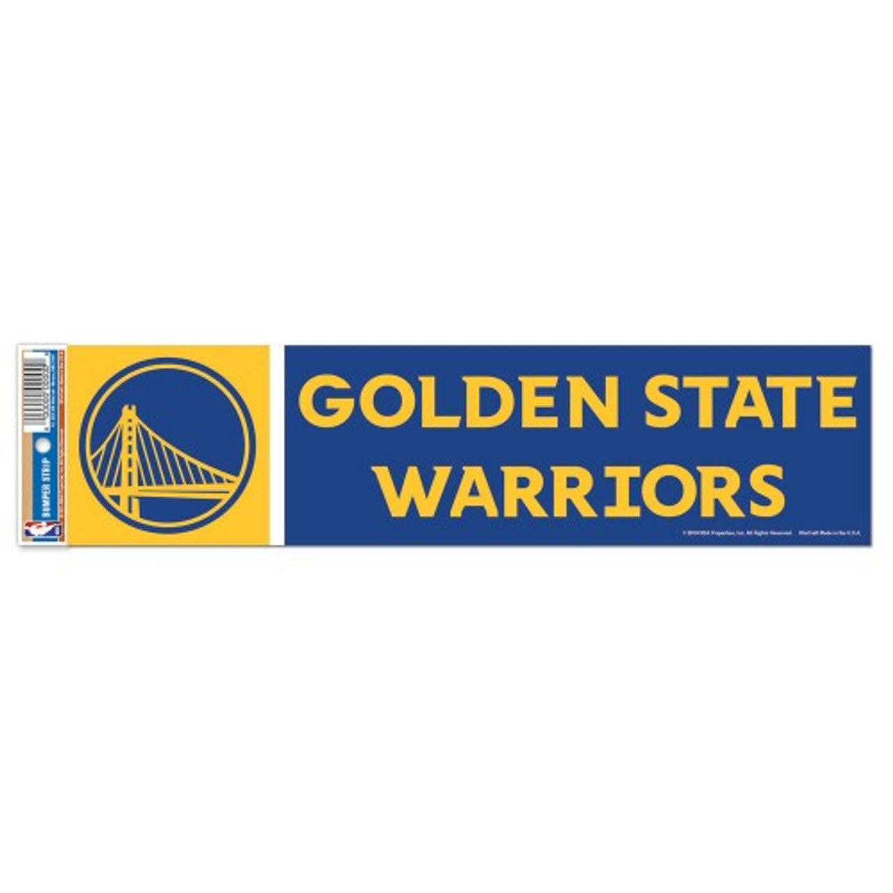 Golden State Warriors Decal 3x12 Bumper Strip Style - Sports Collectibles, Sports Memorabilia, Sports Fan Shop, Sports Gifts