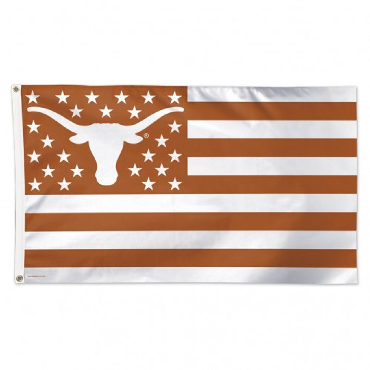 Texas Longhorns Flag 3x5 Deluxe Style Stars and Stripes Design - Special Order - Sports Collectibles, Sports Memorabilia, Sports Fan Shop, Sports Gifts