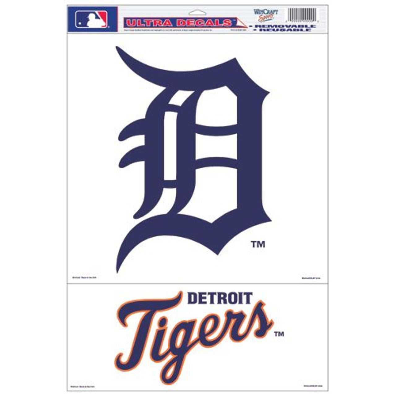 Detroit Tigers Decal 11x17 Multi Use - Sports Collectibles, Sports Memorabilia, Sports Fan Shop, Sports Gifts