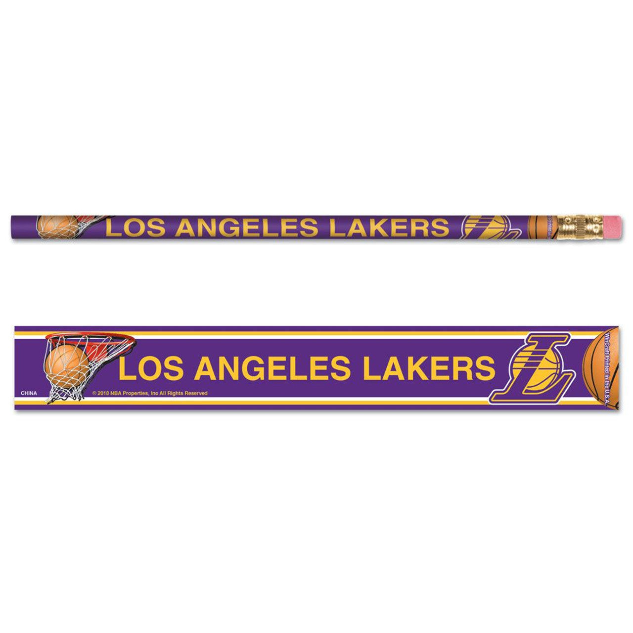 Los Angeles Lakers Pencil 6 Pack - Sports Collectibles, Sports Memorabilia, Sports Fan Shop, Sports Gifts