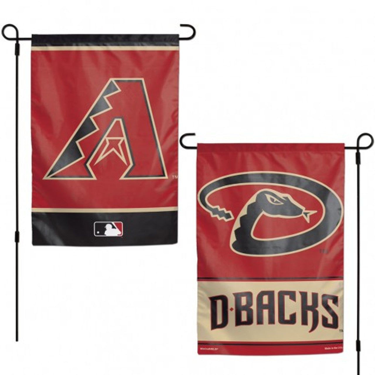 Arizona Diamondbacks Flag 12x18 Garden Style 2 Sided - Special Order - Sports Collectibles, Sports Memorabilia, Sports Fan Shop, Sports Gifts