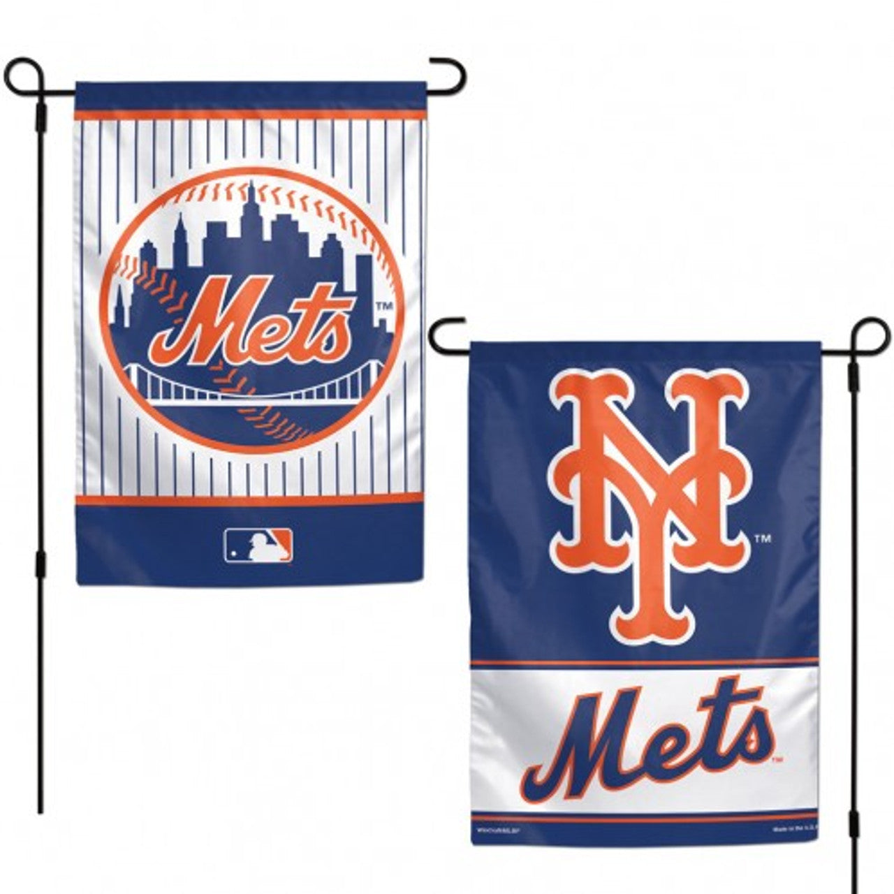 New York Mets Flag 12x18 Garden Style 2 Sided - Sports Collectibles, Sports Memorabilia, Sports Fan Shop, Sports Gifts