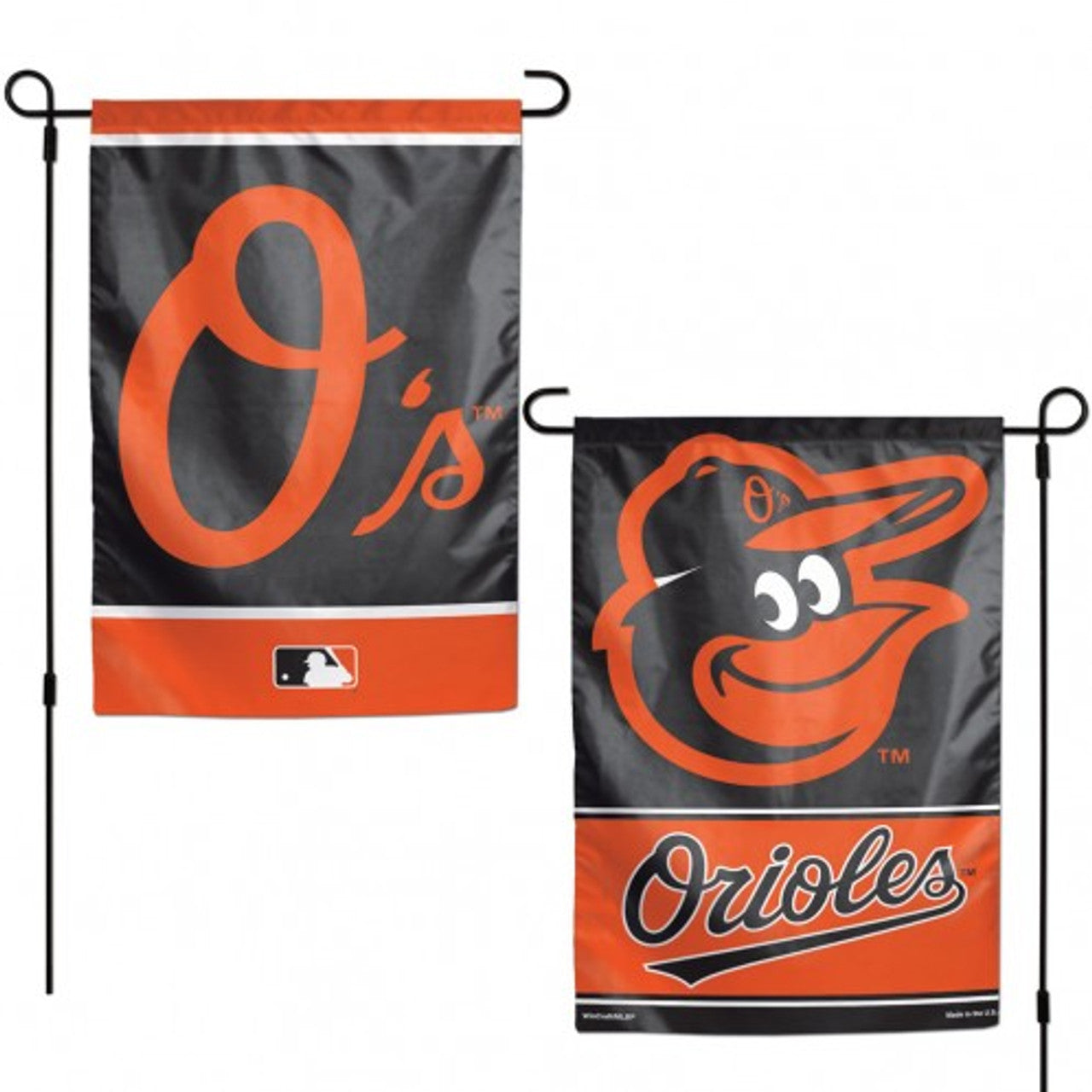 Baltimore Orioles Flag 12x18 Garden Style 2 Sided - Sports Collectibles, Sports Memorabilia, Sports Fan Shop, Sports Gifts
