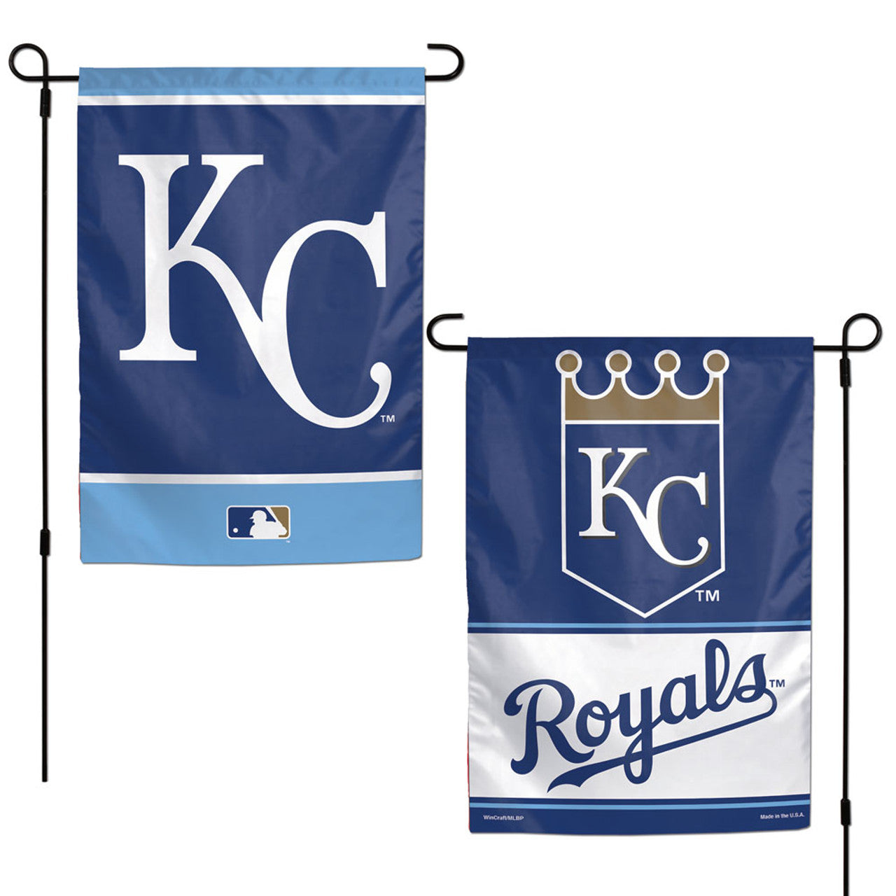 Kansas City Royals Flag 12x18 Garden Style 2 Sided - Sports Collectibles, Sports Memorabilia, Sports Fan Shop, Sports Gifts