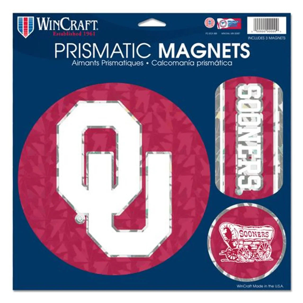 Oklahoma Sooners Magnets 11x11 Prismatic Sheet - Sports Collectibles, Sports Memorabilia, Sports Fan Shop, Sports Gifts