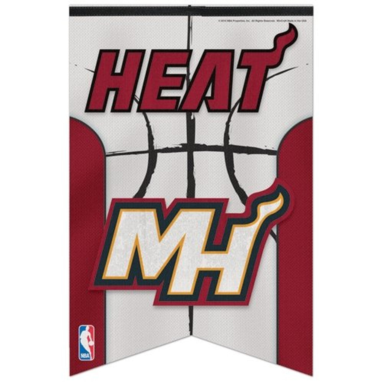 Miami Heat Banner 17x26 Pennant Style Premium Felt - Sports Collectibles, Sports Memorabilia, Sports Fan Shop, Sports Gifts