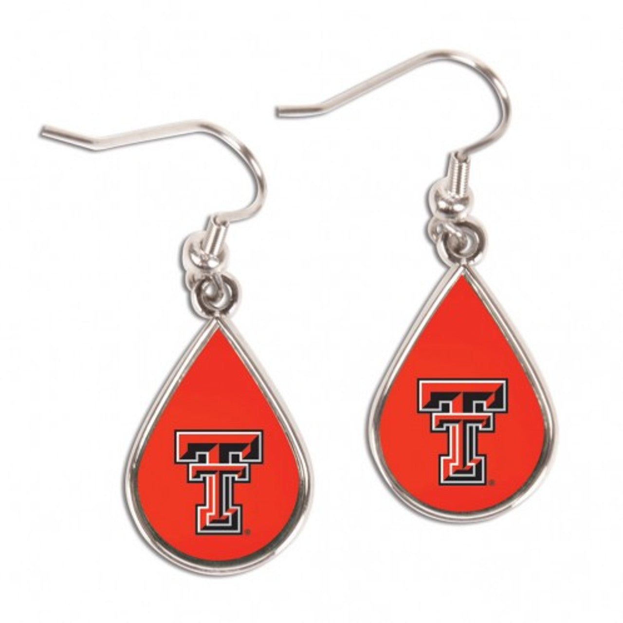Texas Tech Red Raiders Earrings Tear Drop Style - Special Order - Sports Collectibles, Sports Memorabilia, Sports Fan Shop, Sports Gifts