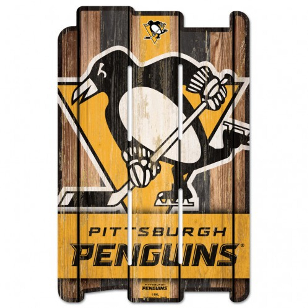Pittsburgh Penguins Sign 11x17 Wood Fence Style - Sports Collectibles, Sports Memorabilia, Sports Fan Shop, Sports Gifts