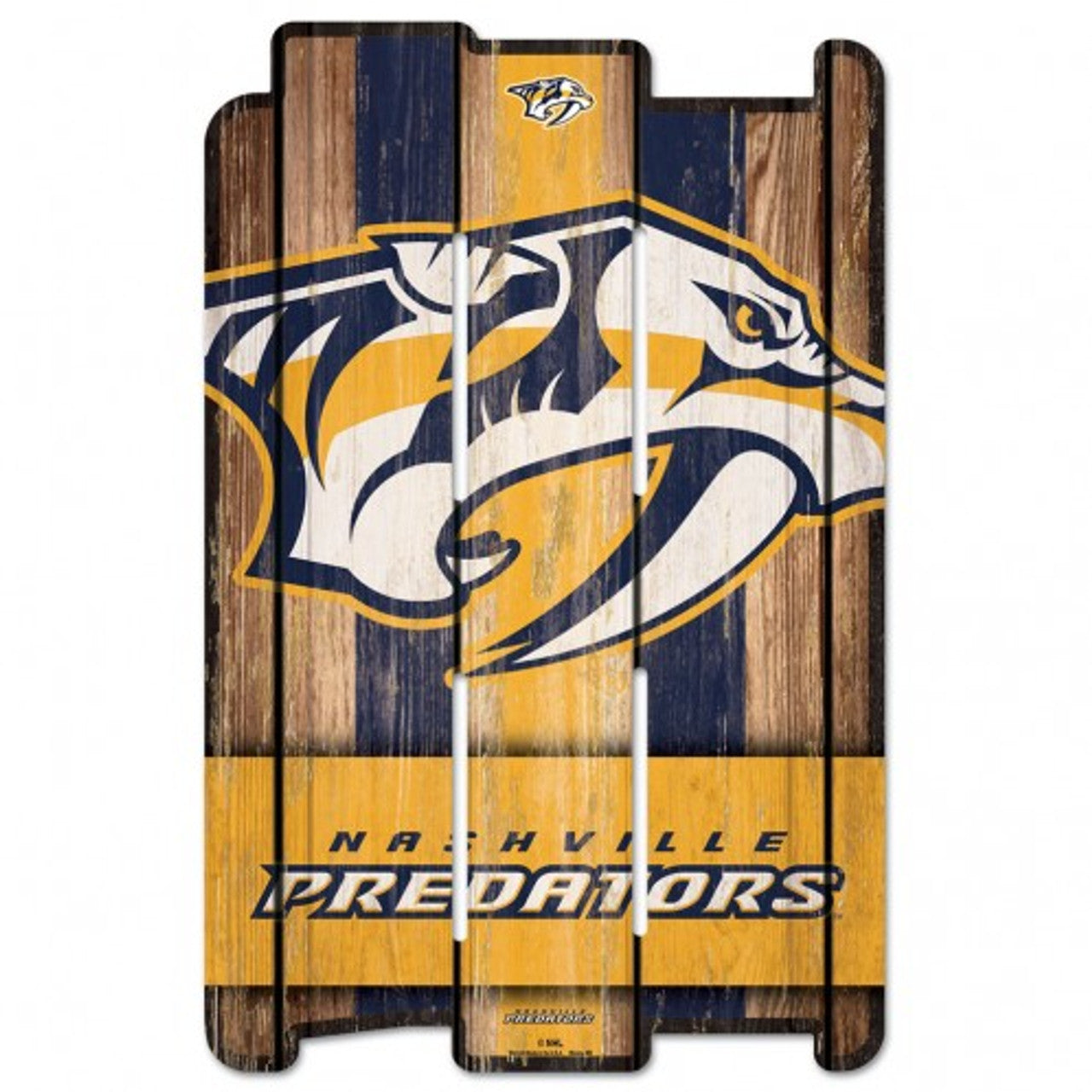 Nashville Predators Sign 11x17 Wood Fence Style - Sports Collectibles, Sports Memorabilia, Sports Fan Shop, Sports Gifts