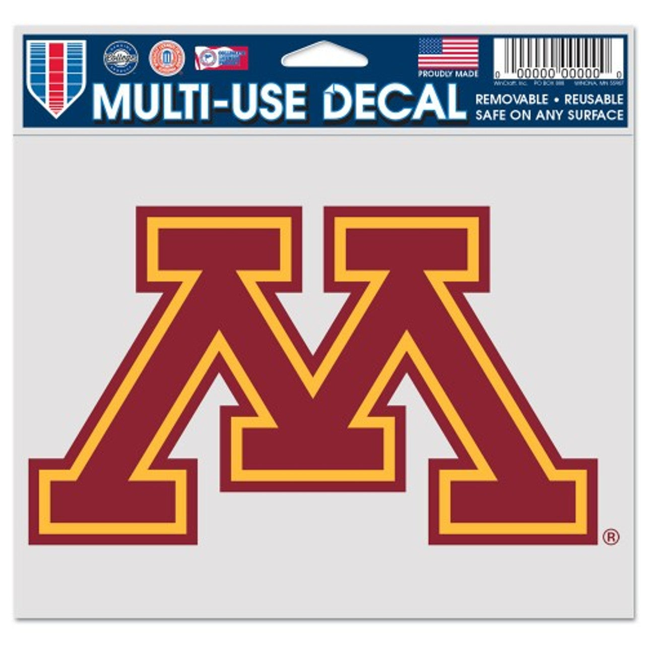Minnesota Golden Gophers Decal 5x6 Multi Use Color - Sports Collectibles, Sports Memorabilia, Sports Fan Shop, Sports Gifts