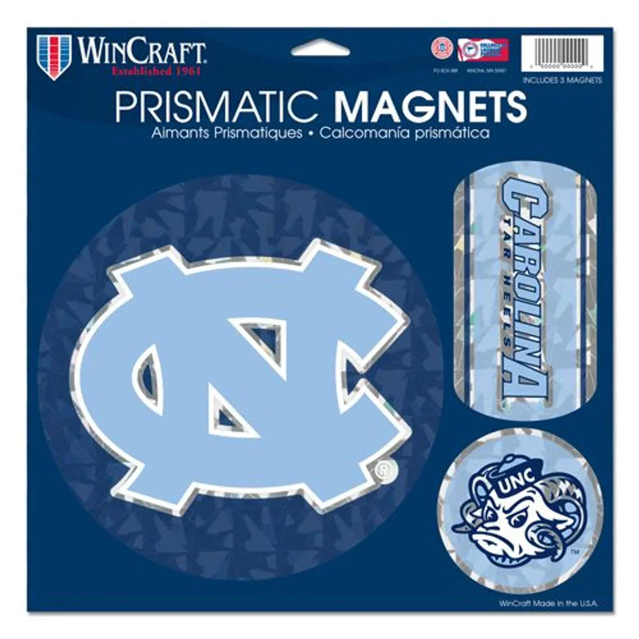 North Carolina Tar Heels Magnets 11x11 Prismatic Sheet - Sports Collectibles, Sports Memorabilia, Sports Fan Shop, Sports Gifts