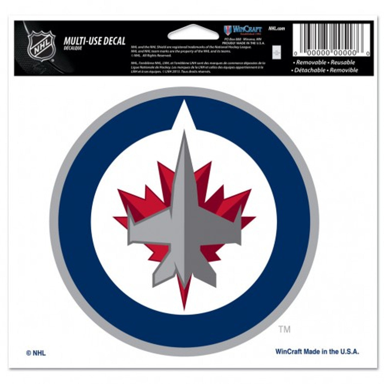 Winnipeg Jets Decal 5x6 Multi Use Color - Sports Collectibles, Sports Memorabilia, Sports Fan Shop, Sports Gifts