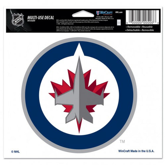 Winnipeg Jets Decal 5x6 Multi Use Color - Sports Collectibles, Sports Memorabilia, Sports Fan Shop, Sports Gifts