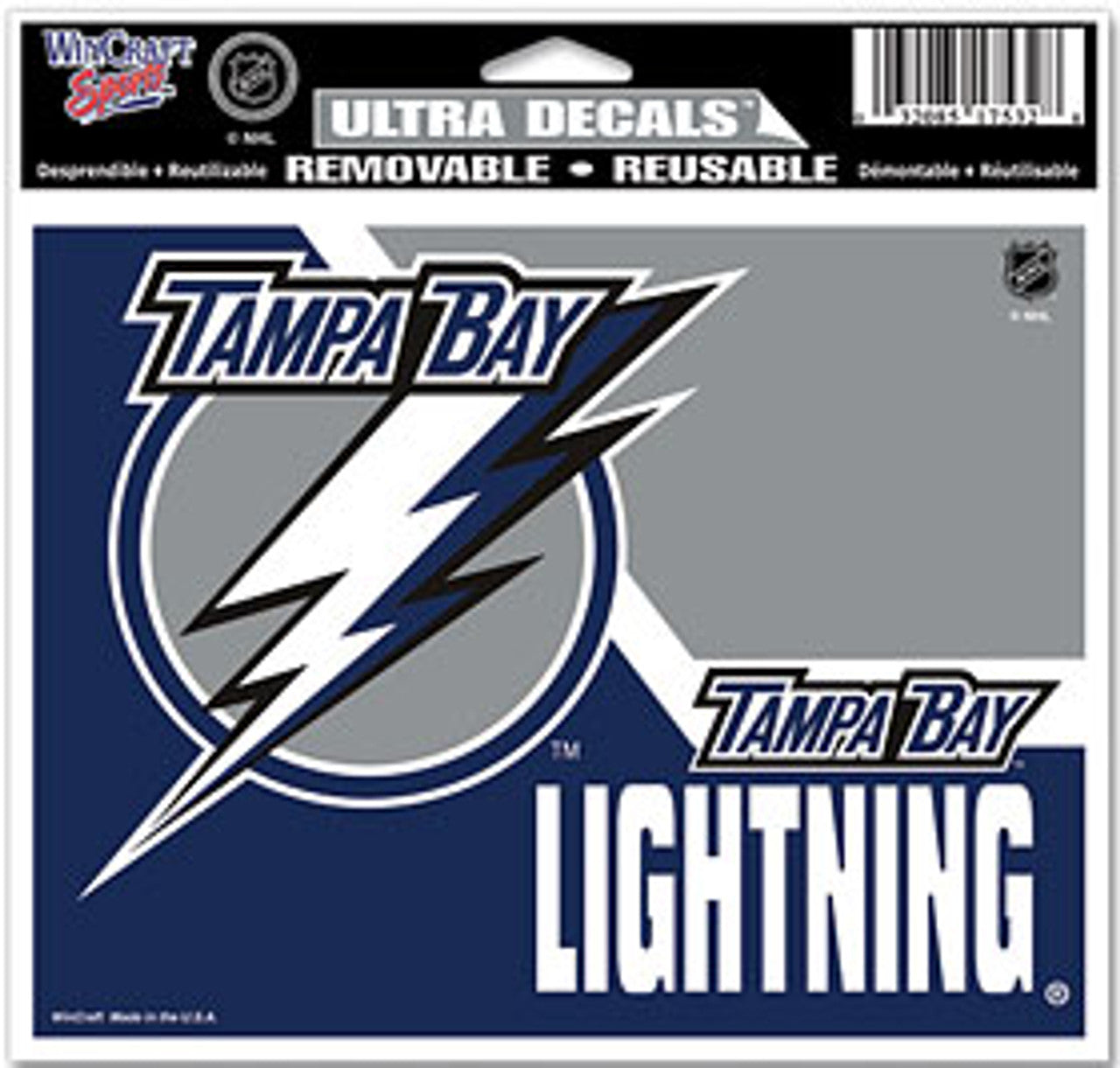Tampa Bay Lightning Decal 5x6 Multi Use Color - Sports Collectibles, Sports Memorabilia, Sports Fan Shop, Sports Gifts