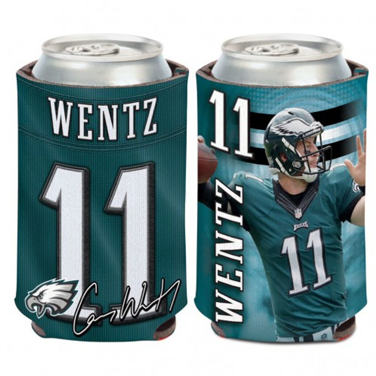 Philadelphia Eagles Can Cooler Carson Wentz Design CO - Sports Collectibles, Sports Memorabilia, Sports Fan Shop, Sports Gifts