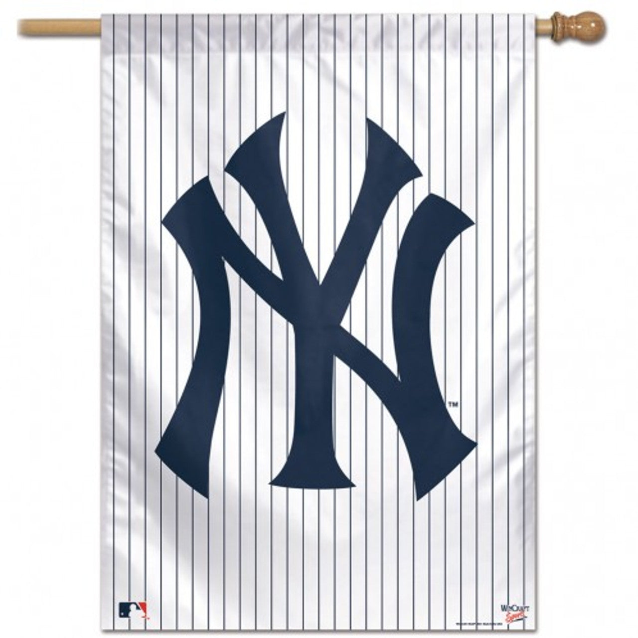 New York Yankees Banner 28x40 Vertical Pinstripes - Sports Collectibles, Sports Memorabilia, Sports Fan Shop, Sports Gifts